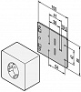 MOUNTING PLATE-SINGLE SOCKET (Мин. заказ 6 шт) / монтажная панель для розетки (Мин. заказ 6 шт) Schroff